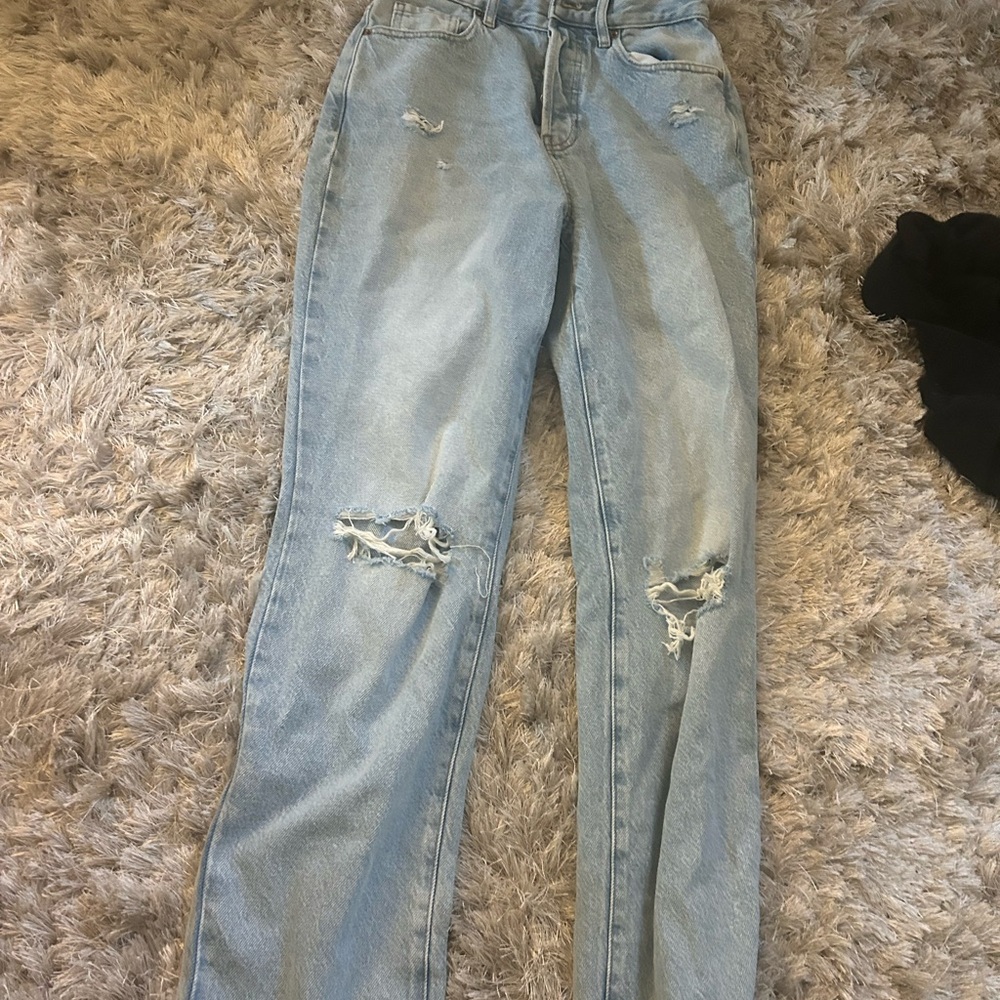 PacSun Light Blue Distressed Dad Jeans